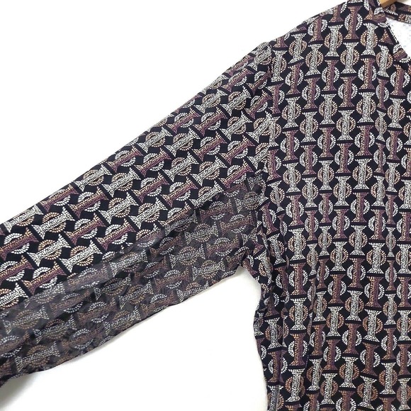 ICIKULS Abstract Print‎ Pullover GOLF TENNIS UPF 50 TOP Mesh Arm Panels XL Top - Picture 4 of 6